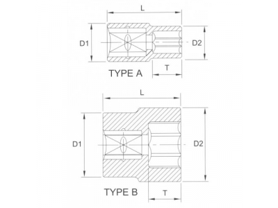 Головка торцевая 6гр. 3/8" 13мм от LICOTA Головка торцевая 6гр. 3/8" 13мм