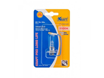 Автолампа H3 12v55w (PK22s) Kraft Pro Long Life от KRAFT Автолампа H3 12v55w (PK22s) Kraft Pro Long Life